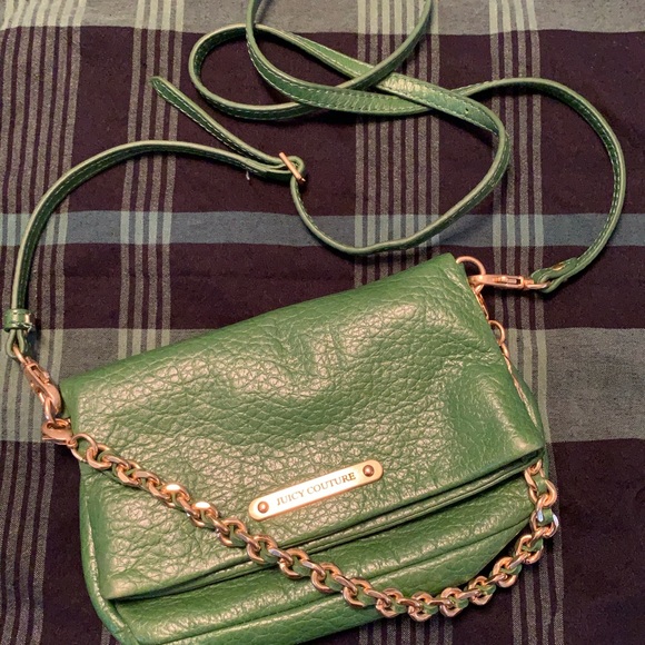 Juicy Couture small green leather purse/clutch - Picture 2 of 6